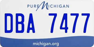 MI license plate DBA7477
