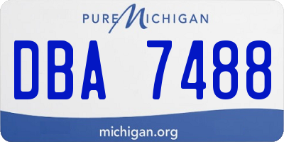 MI license plate DBA7488
