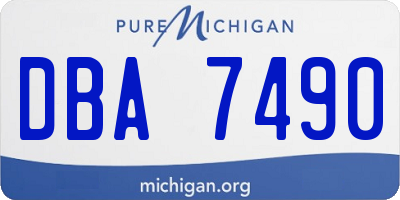 MI license plate DBA7490