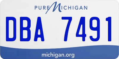 MI license plate DBA7491