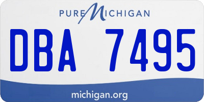 MI license plate DBA7495