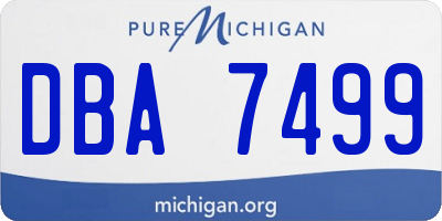 MI license plate DBA7499