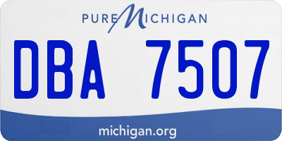 MI license plate DBA7507