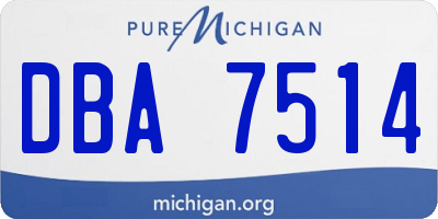 MI license plate DBA7514
