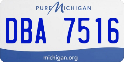 MI license plate DBA7516