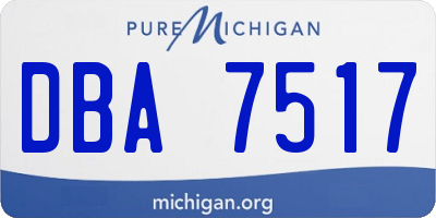 MI license plate DBA7517