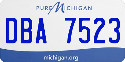 MI license plate DBA7523