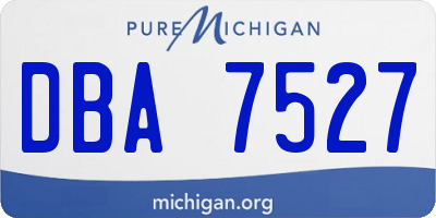 MI license plate DBA7527