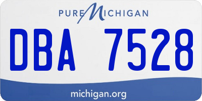 MI license plate DBA7528