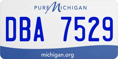 MI license plate DBA7529