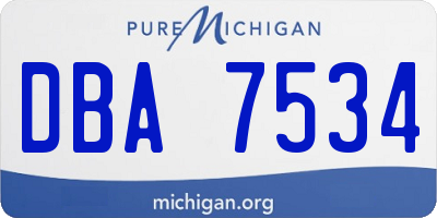 MI license plate DBA7534