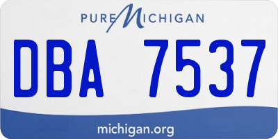 MI license plate DBA7537