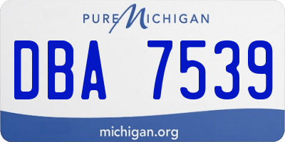 MI license plate DBA7539