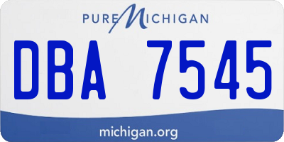 MI license plate DBA7545