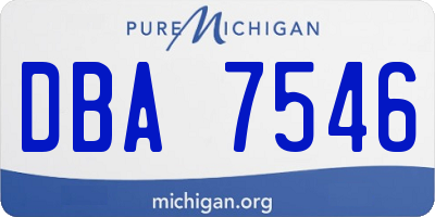 MI license plate DBA7546