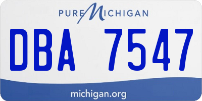 MI license plate DBA7547