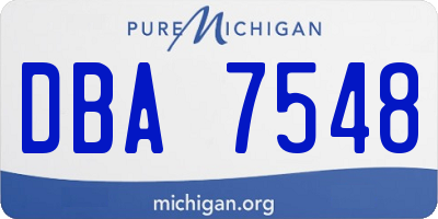 MI license plate DBA7548