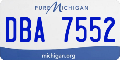 MI license plate DBA7552
