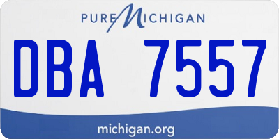 MI license plate DBA7557