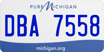 MI license plate DBA7558