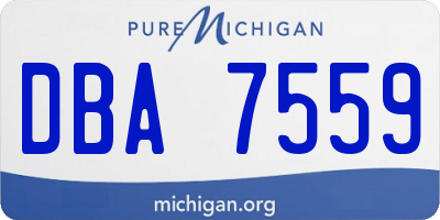 MI license plate DBA7559