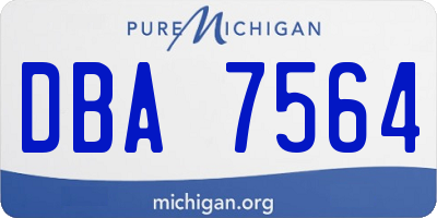 MI license plate DBA7564