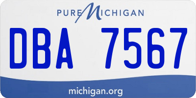 MI license plate DBA7567