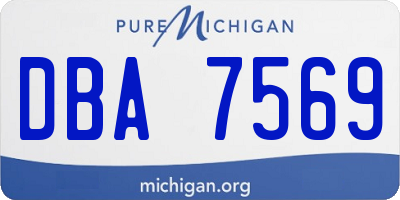 MI license plate DBA7569