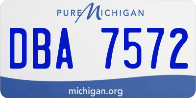 MI license plate DBA7572