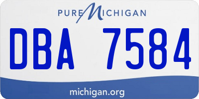 MI license plate DBA7584