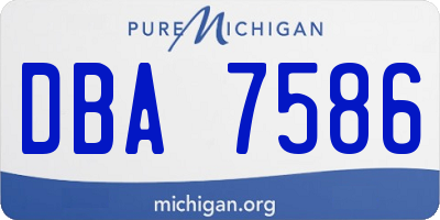 MI license plate DBA7586