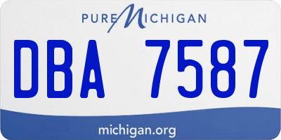 MI license plate DBA7587
