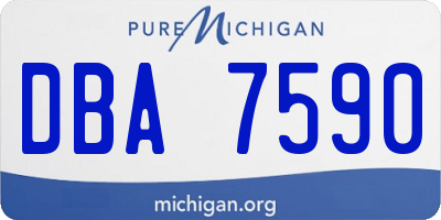 MI license plate DBA7590