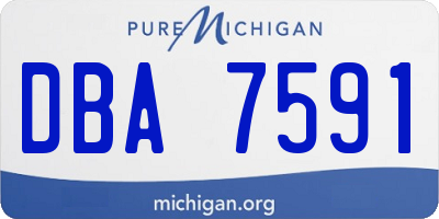 MI license plate DBA7591