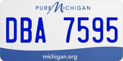 MI license plate DBA7595