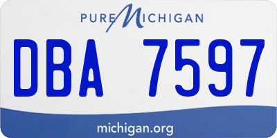 MI license plate DBA7597