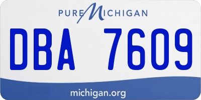 MI license plate DBA7609