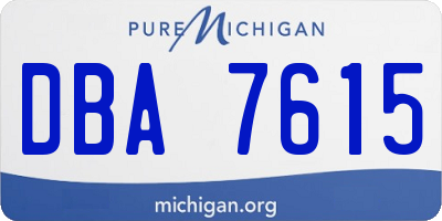 MI license plate DBA7615