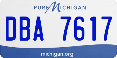MI license plate DBA7617