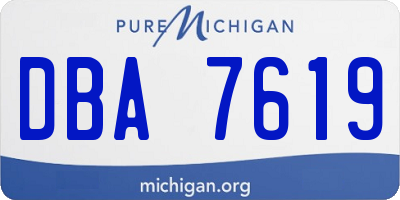 MI license plate DBA7619