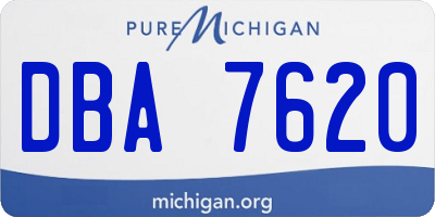MI license plate DBA7620