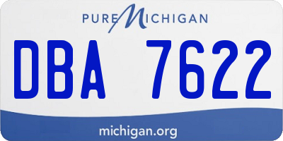 MI license plate DBA7622