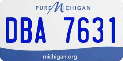 MI license plate DBA7631