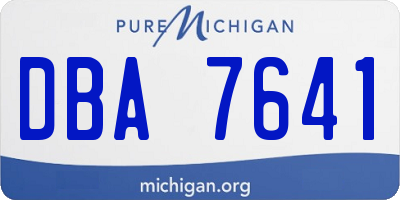 MI license plate DBA7641