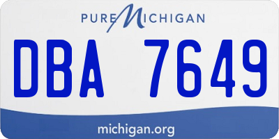 MI license plate DBA7649