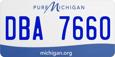 MI license plate DBA7660