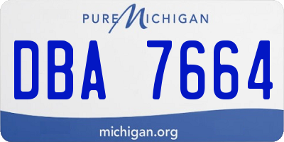MI license plate DBA7664