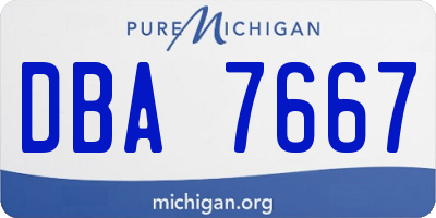 MI license plate DBA7667
