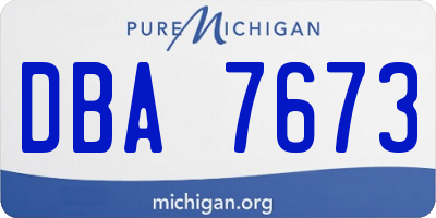 MI license plate DBA7673