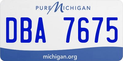 MI license plate DBA7675